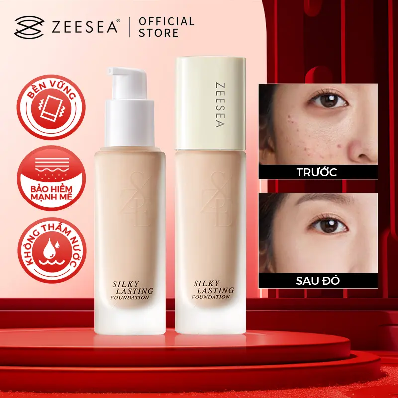 (COD)Kem nền Zeesea dạng lỏng che khuyết điểm kiềm dầu hiệu quả lâu trôi 20g/30g Cosmetic Nữ