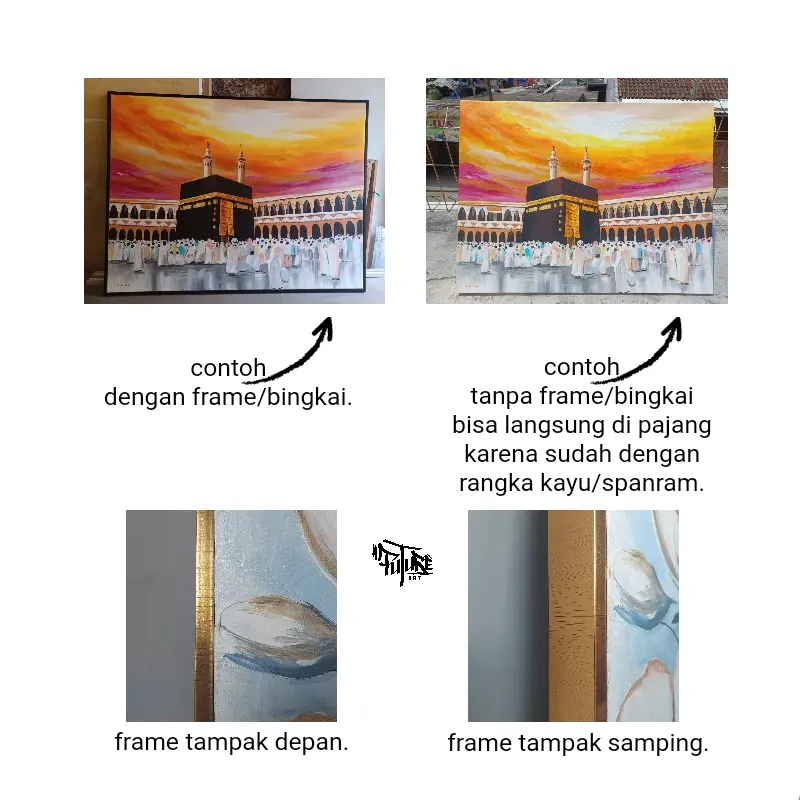 lukisan 3 dimensi	Hiasan Dinding Jumbo lukisan abstrak bunga Timbul Dengan Bingkai FUTURE ART PAINTING 1