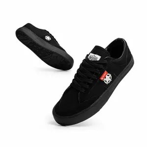 PRAYER KIDS Sepatu Sneakers Casual Unisex GEH ALLBLACK | Ringan & Fleksibel | Dipakai Harian Shoes Pria Wanita Hitam Snekers Kasual