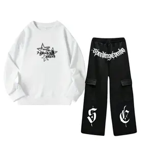 We e.Go 1 Set Setelan Crewneck Pria Celana Cargo Panjang Paket Bundling Cowok Skena Style Korean Dewasa Suitwear Keren hoodie outfit stecu sweater korea baju ganteng