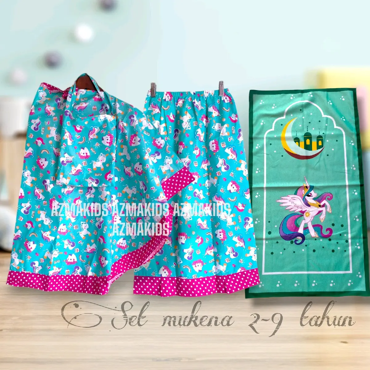 SET MUKENA SEJADAH ANAK - MUKENA SAJADAH ANAK 6-9TH Muslim Motif Setelan