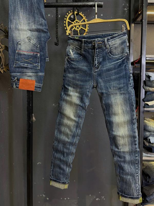  Quần Jean Nam Dài J3943-TD715 Màu Xanh Was Thêu Chữ X Viền Đỏ Ngang Túi Chất Denim Mẫu Mới 2025 Chi Tiết Như Hình. 