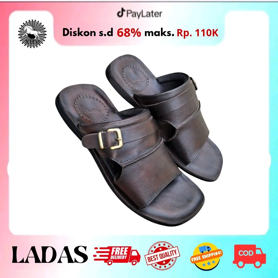 Sandal Kulit Pria AntiSlip Sandal  Ladas 905 Sendal Casual