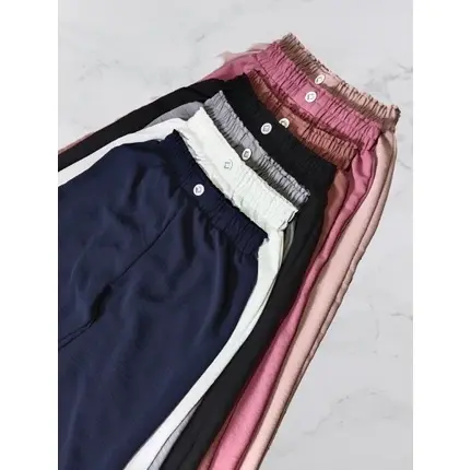 celana kulot crinkle airflow // kulot wanita highwaist premium // kancing // Bawahan