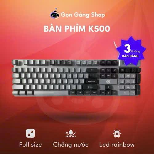 Bàn phím giả cơ YINDIAO K500 Màu đen- Nam tính kèm theo đèn led xuyên phím, Gọn Gàng Shop