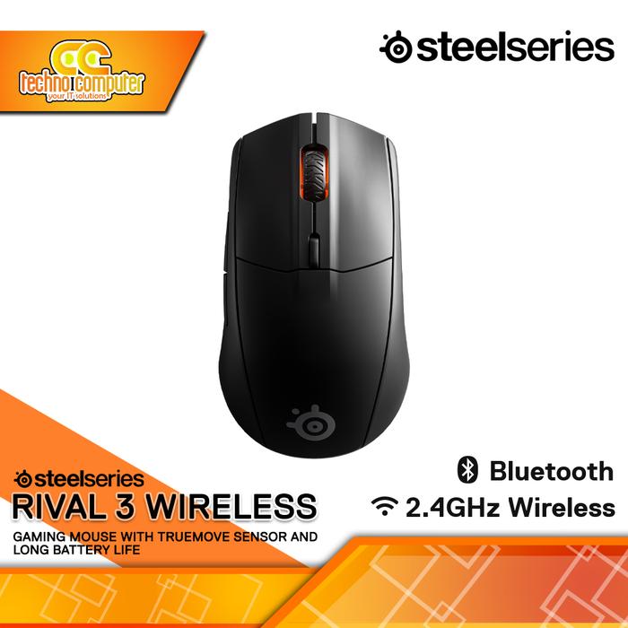 Gambar MOUSE GAMING STEELSERIES RIVAL 3 Wireless - Gaming Mouse Wireless dari Techno Computer Bali Kota Denpasar Tokopedia