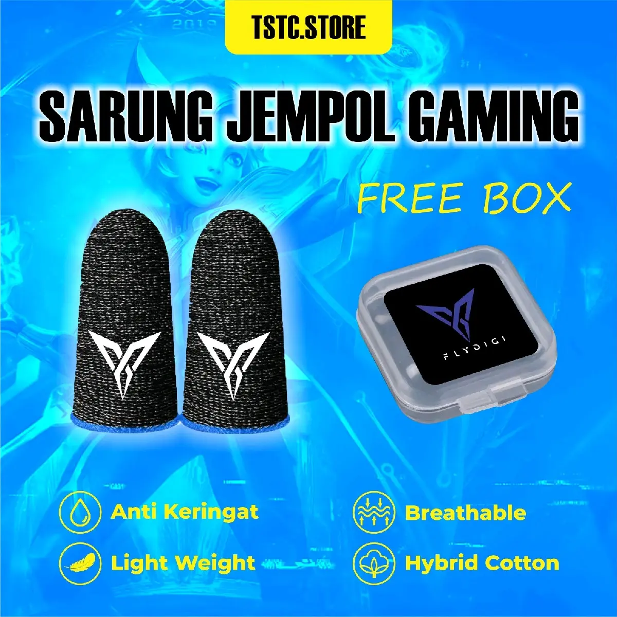 SARUNG GAME.FLYDIGY ANTI KERINGAT SENSITIF FREE BOX MINI GAMING SUPER SOFT PREMIUM Accessories