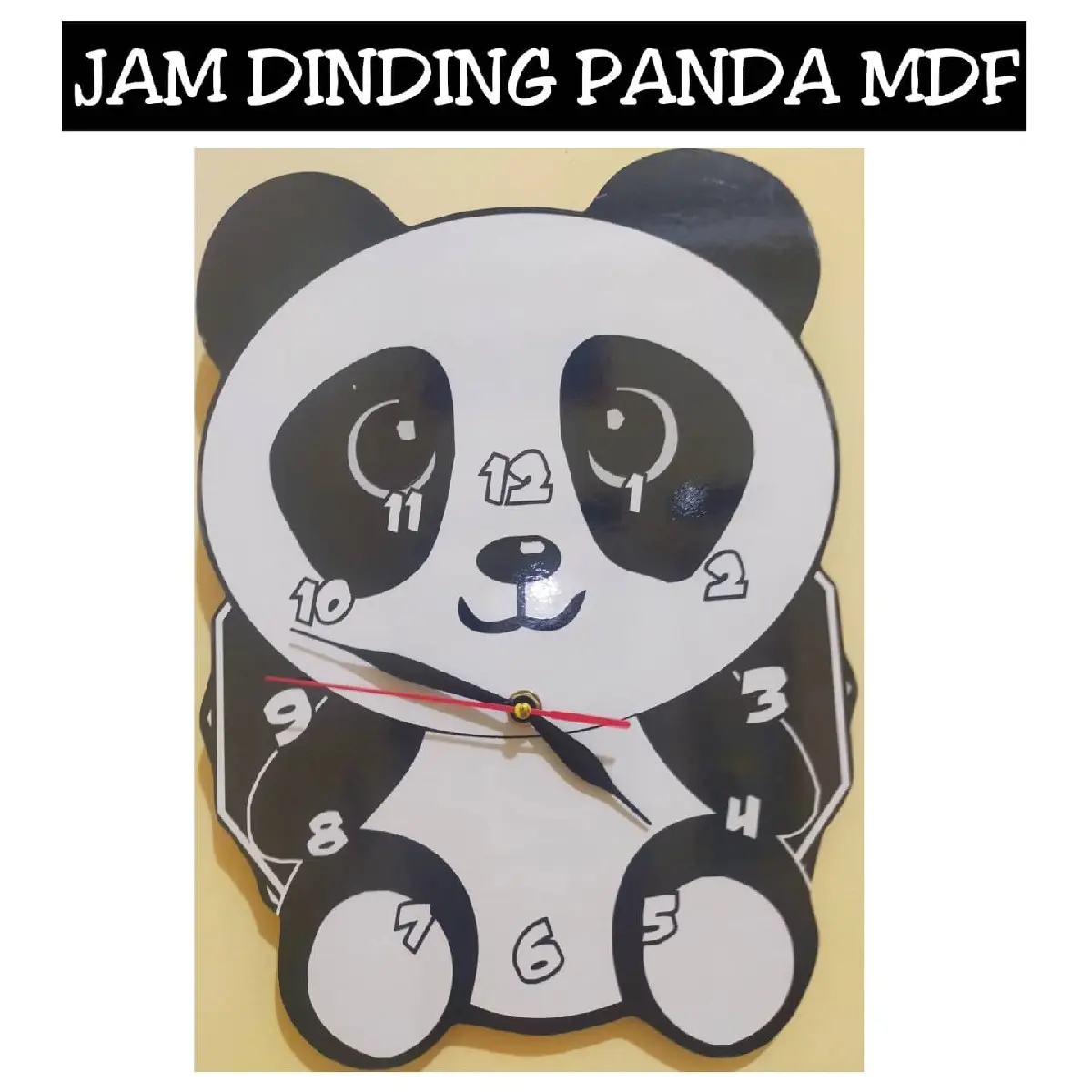 JAM DINDING PANDA MDF @Chinpanda.Shop
