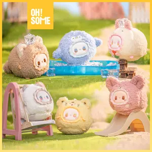 OHSOME  EMMA RUA RUA ZOO TUAN TUAN Plush Keychain Series (1/6) & Lovely Emma Rourou Fluffy Plush Keychain Bag Series Blind Box (1/8)  - PRODUK RANDOM