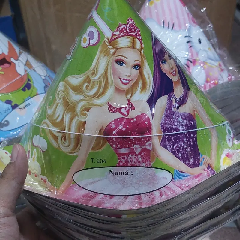 10 pcs topi ulang tahun kertas topi kerucut ulang tahun topi ultah 3