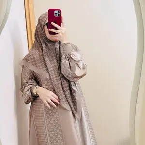 [Ready] Nk 85 - Gamis Set Printing Milo Abstrak