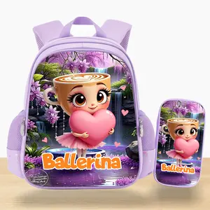 Tas Ransel Anak Perempuan SD Motif Kekinian Ballerina Capuccino Desain Lucu Praktis untuk Sekolah dan Aktivitas Sehari-hari