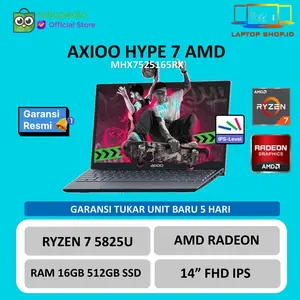 AXIOO HYPE 7 AMD X7-2 RYZEN 7 5825 RAM 16GB 512GB SSD 14.0FHD IPS DOS WINDOWS 11 PRO