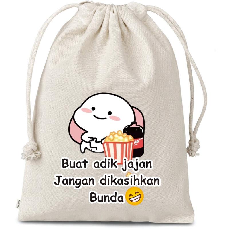 Amplop lebaran viral custom random Putih beras Tali serut 1