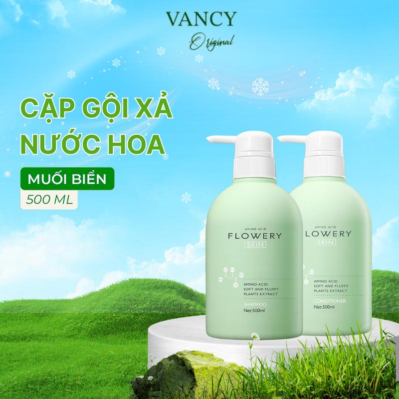Cặp Gội Xả Nước Hoa Muối Biển FL 500ml Dầu Gội Đầu Dầu Xả Women Nước Hoa 500ml Vancy