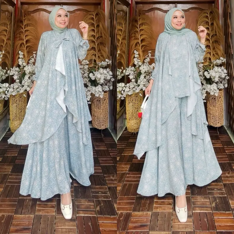 Ainaya Setelan Kulot dan kardigan by Ohc setelan celana kulot pallazo ,long outer Cantik 0