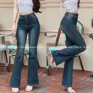 Highwaist Cutbray Jeans Retro Wanita Premium  - Celana Cutbray Wanita Panjang kekinian- Cutbray Retro Tebal Melar
