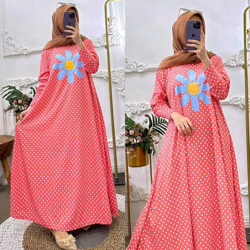 fesya  gamis 60k dapat 3 Katun Bunga 0