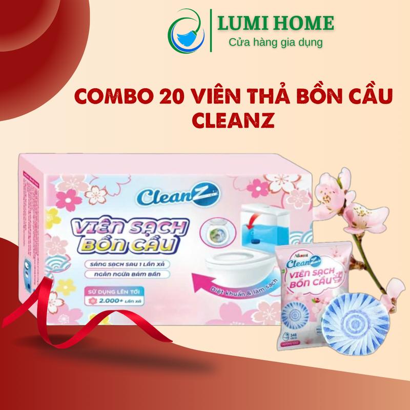 Combo 20 Viên Thả Bồn Cầu CleanZ Hương Đào Khử Mùi Diệt Vi Khuẩn