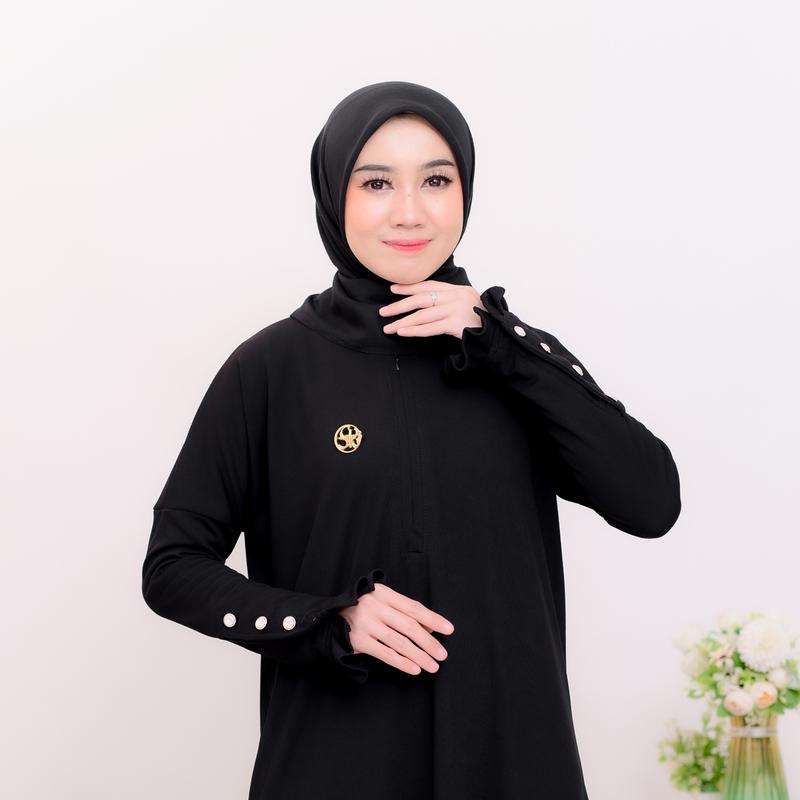 Gamis Arafah Bahan Snowy Knit Premium Adem Dan Lembut Anti Panas 2
