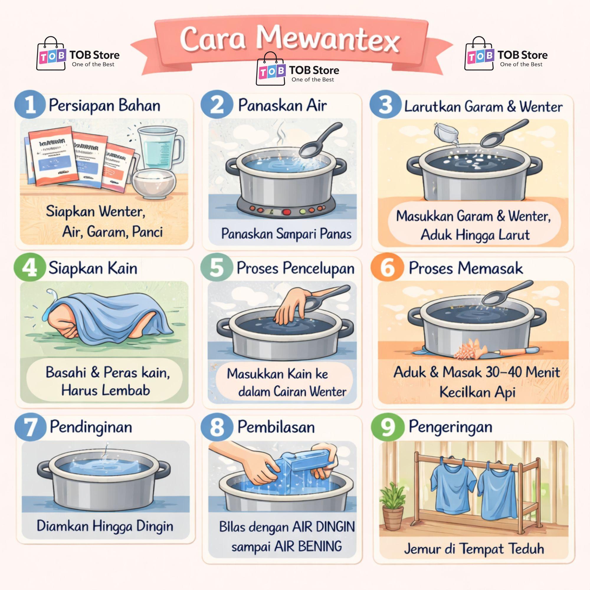 Wantex SUPER USA Warna PEKAT Permanen Pewarna Tekstil Kain Jeans Hoodie Jaket Kaos Tshirt Naptol Wenter Wantek Celana Baju Jual TOB Store Tulungagung Blitar Trenggalek Kediri Wantex SUPER USA Warna PEKAT Permanen Pewarna Tekstil Kain Jeans Hoodie Jaket Kaos Tshirt Naptol Wenter Wantek Celana Baju Jual TOB Store Tulungagung Blitar Trenggalek Kediri