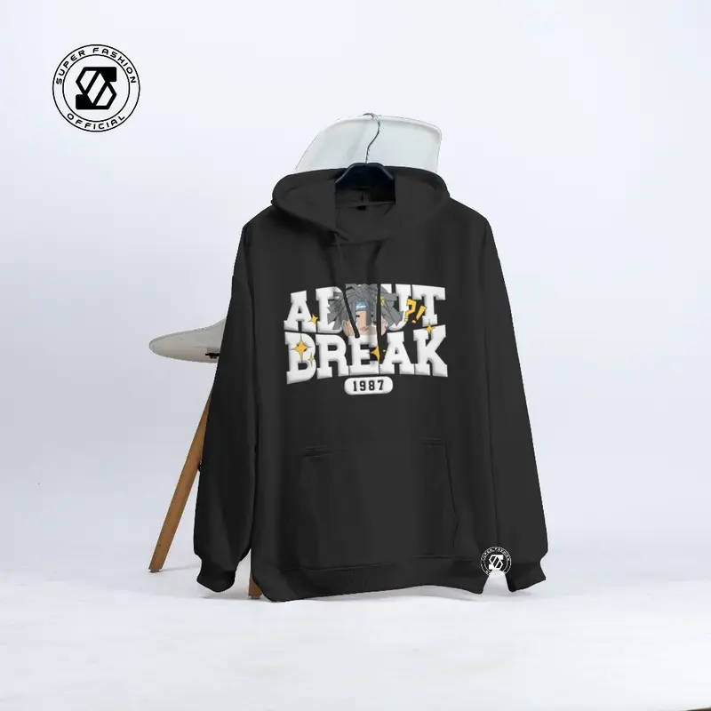 SS - ABOUT BREAK Oversize Hoodie Pria Streetwear Style Sweatshirt Big Size Wanita Remaja 7