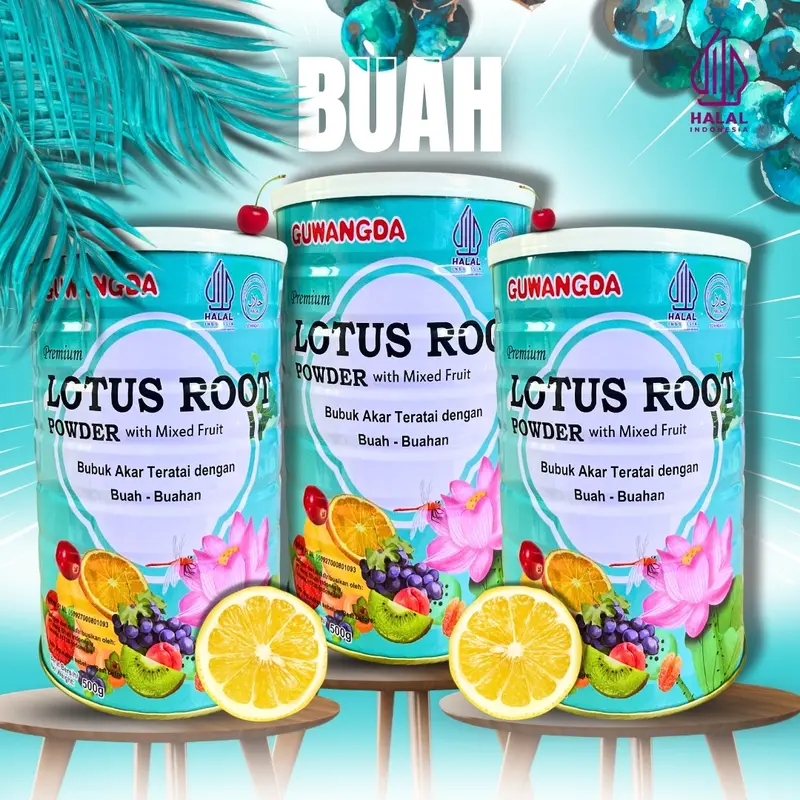OUFEN LOTUS ROOT POWDER SOUP FRUIT INSTANT - VARIAN BUAH INSTAN AKAR TERATAI Air Red 1