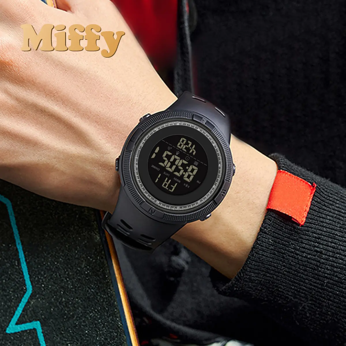 Miffy - Jam Tangan Pria Digital Sport Men's Watches Digital Rubber Multifungsi