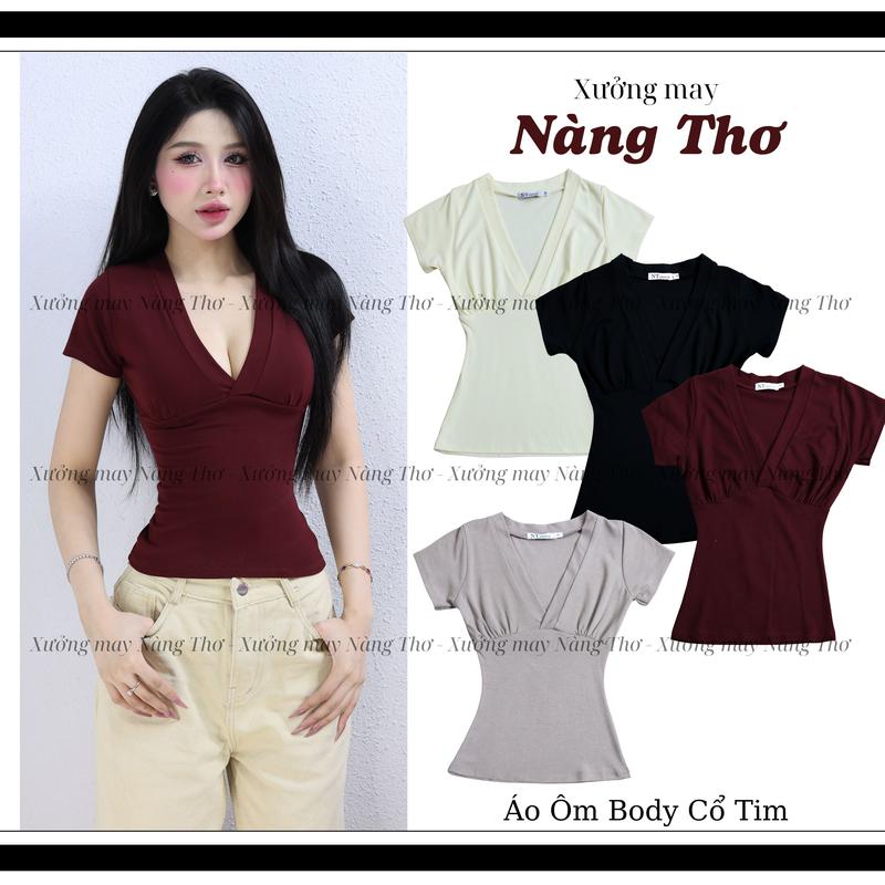 365 Áo Y2K Kiểu Nữ Ôm Body Chất Thun Cotton Mịn