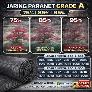 PARANET ECER | 3M X 5M | 3M X 6M | 3M X 7M | 3M X 8M | 3M X 10M | Grade A Kualitas Import Anti UV Shading Net Shade Net Jaring Paranet Tanaman COD & GRATIS ONGKIR