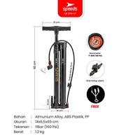 Gambar SPEEDS Pompa Angin Manual Dual Tube Air Floor Pump 160 PSI Portabel Pompa Ban Serbaguna 016-17 - 016-10 dari Calary Toys Kota Surabaya 3 Tokopedia
