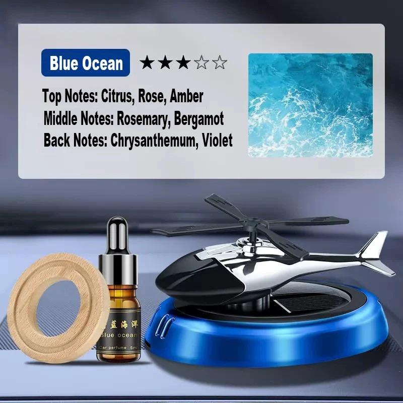 Product Introduction of Car Helicopter Solar Rotating Car Fragrance Diffuser Car Fragrance Decoration Car Air Freshener Ornaments Deodorant Perfume Diffuser 5
