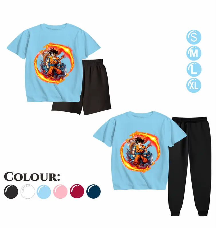 Setelan Anak Laki Laki - Baju Kaos dan Celana Anak Cowok Fashion Motif Pakaian Terbaru Usia 5-15 Tahun - DRAGON FIRE Navy 2
