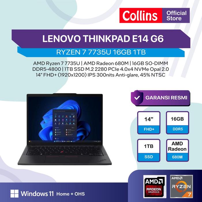 Lenovo ThinkPad E14 G6 U5 125U 16G 512G Windowsノート本体
