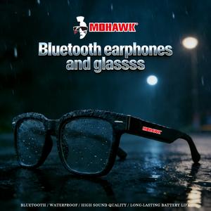 Mohawk Kacamata Pintar Bluetooth Pria Wanita UV Polarized Waterproof High Sound Quality dengan Kawalan Muzik dan Panggilan Suara Jelas