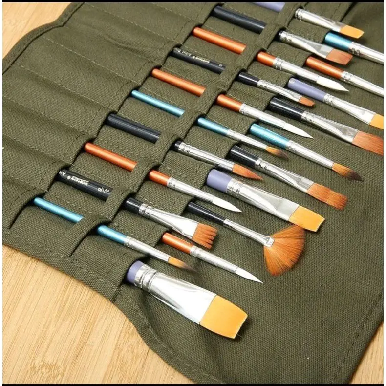 Tempat Kuas Lukis professional - set tempat pensil Alat