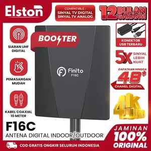 Antena Indoor Outdoor F16C USB Free kabel 10 Meter Support STB Full Boster Garansi 1 Tahun