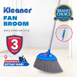 Kleaner Sapu Kipas Sintetis Plastik Lantai Pembersih Lantai Broom Gagang Serbaguna Bulu Nilon Nylon