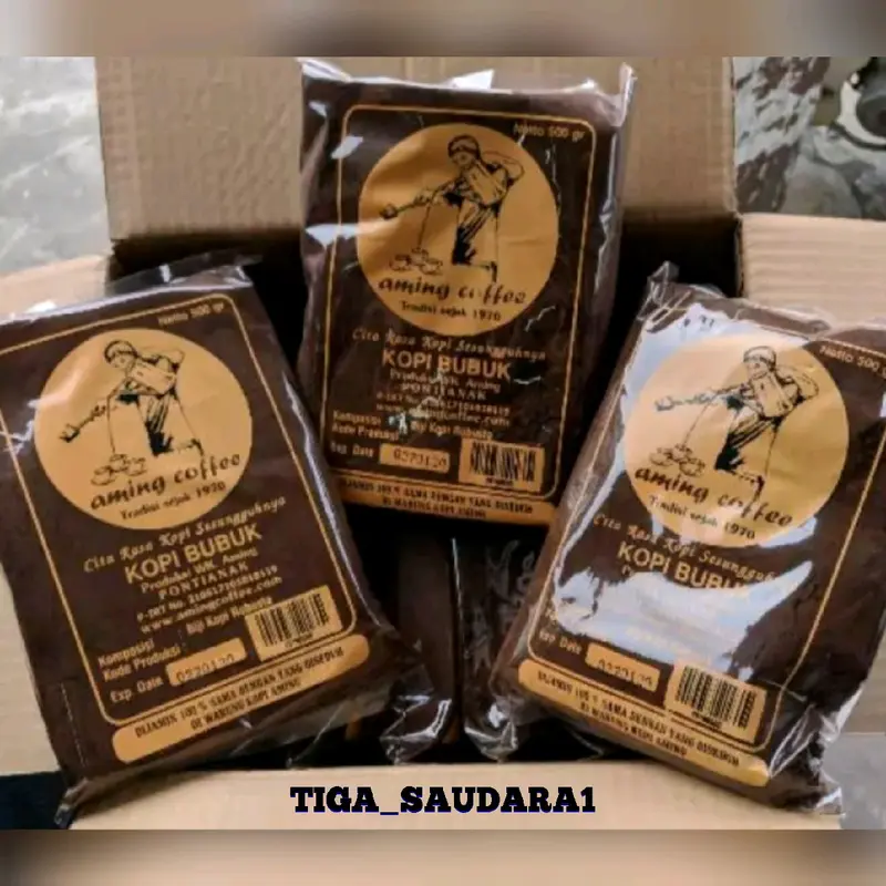 kopi aming cita rasa khas pontianak kemasan 500gram Bubuk Coffee Robusta 0