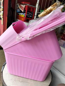 Product Review of FURNITUR88 Kotak Penyimpanan Plastik Serbaguna Keranjang Plastik Dengan Tutup Bahan Plastik Pilihan Warna Putih Biru Kuning from K**u 1