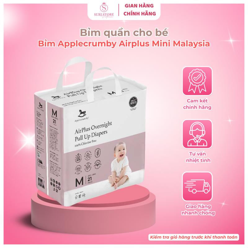 SURI STORE - Bỉm Tã Quần Đêm Applecrumby Airplus Overnight Mini Pull