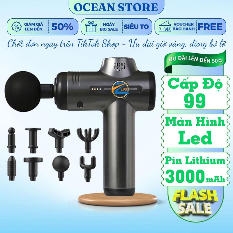 Máy Massage Cầm Tay Gối Massage Cổ Vai Gáy Máy Mát Xa Toàn Thân Có 99 Chế Độ 12 Đầu Mát Xa