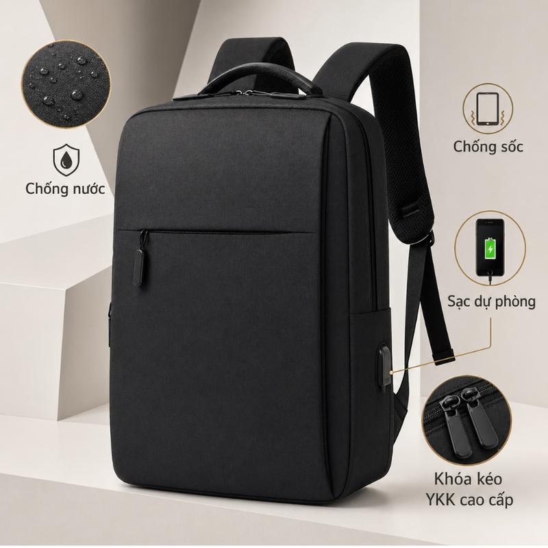 Balo Đựng Laptop  Đeo Vai Thời Trang  Nam Nữ Công Sở Cao Cấp Chống Thấm Nước. Cặp Laptop MT Bag 237