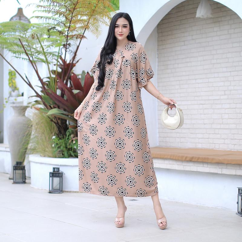 Dress SIFA Kekinian Bumil Ld 120cm Daster Remaja Daster Hits Baju Motif Ruffle Dewasa live Rayon bumil Busui Daster Motif Bunga 5
