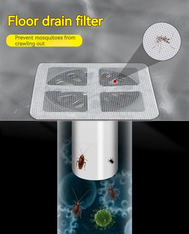 Product Introduction of Floor drain filter, bathroom bathroom sewer anti-clogging square grid sewer anti-insect hair filter 11