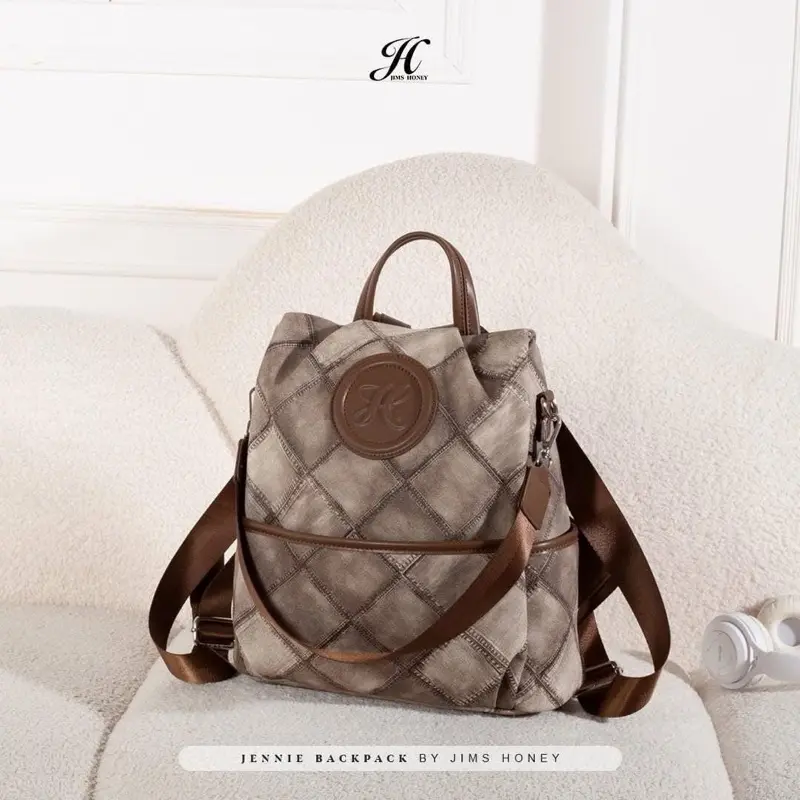 JENNIE BAGPACK JIMSHONEY TAS GENDONG JIMSHONEY TAS WANITA BAGPACK JH Selempang Ransel Kulit Backpack 3
