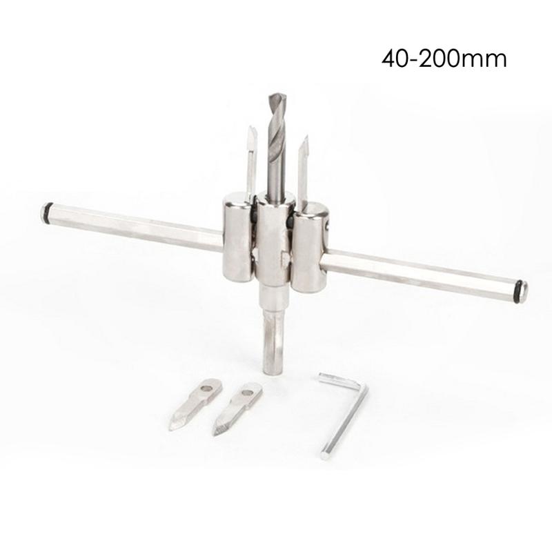 Aircraft type hole saw DIY adjustable drill hole saw feature1. Carbide cutter head, sharp and wear-resistant, can be reused after grinding, and has a long service life2. The cutter body is all heat-treated, and it has good performance of high 1