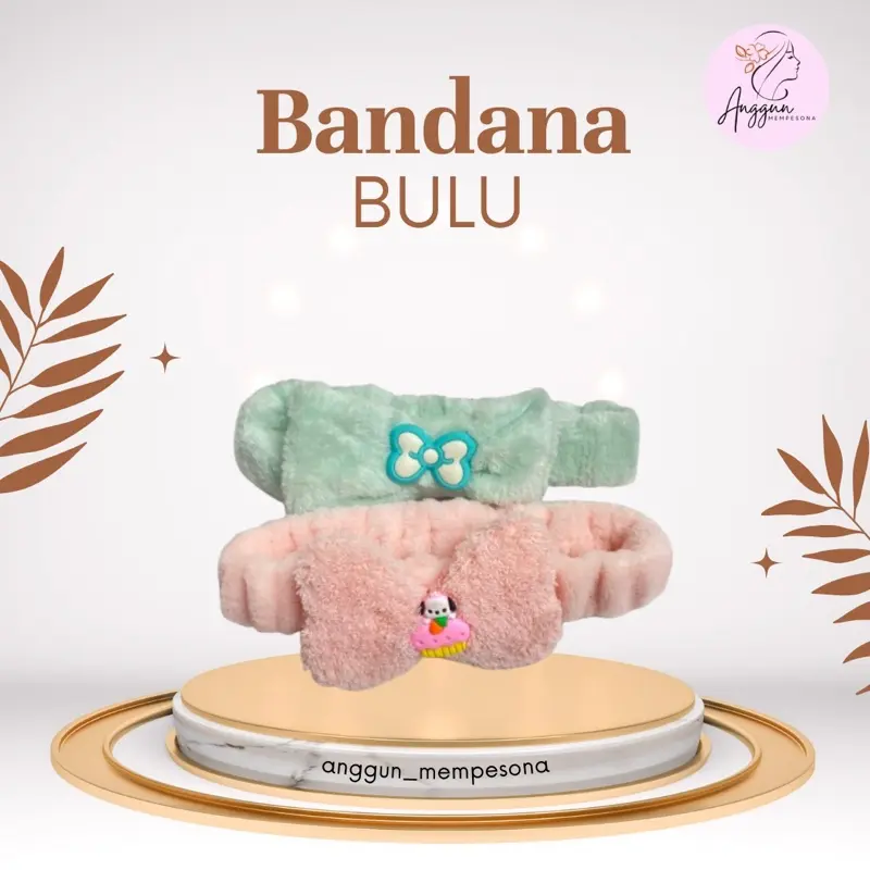 Anggun/ Bandana Bulu/ Bandana karakter/ Bandana masker