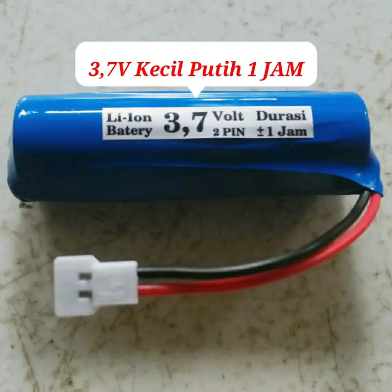 Batere Mobil RC 3,7V 14500 Tunggal Socket Putih  UPGRADE Baterai DURASI 1JAM  Mainan Remote Control Asli 0