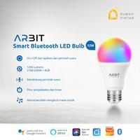 Gambar ARBIT Smart Home Bluetooth LED Bulb Bohlam Pintar RGB CCT 12W E27 Lampu Lamp Tuya dari ARBIT Smart Home Kota Administrasi Jakarta Barat 1 Tokopedia